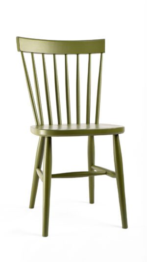 Scandinavian nordic chair painted in a green colour
