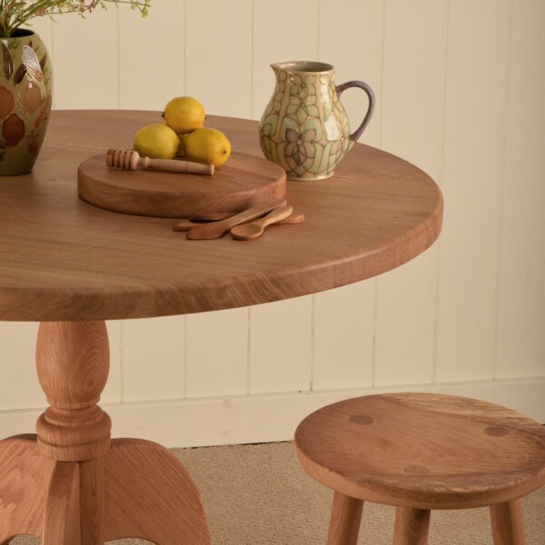 Cheshire Round Table, Weathered Oak - Image 2
