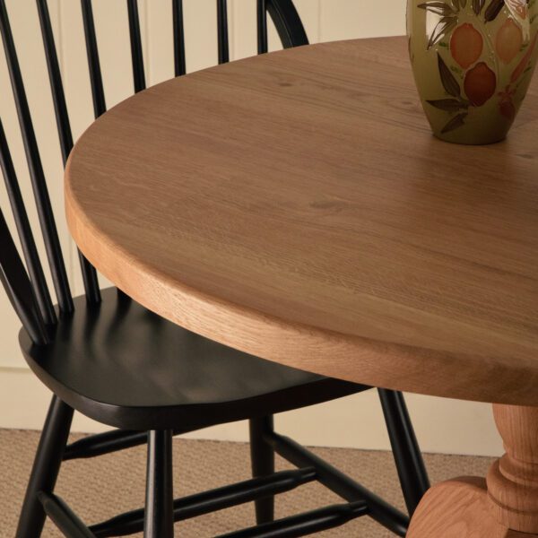 Cheshire Round Table, Weathered Oak - Image 3